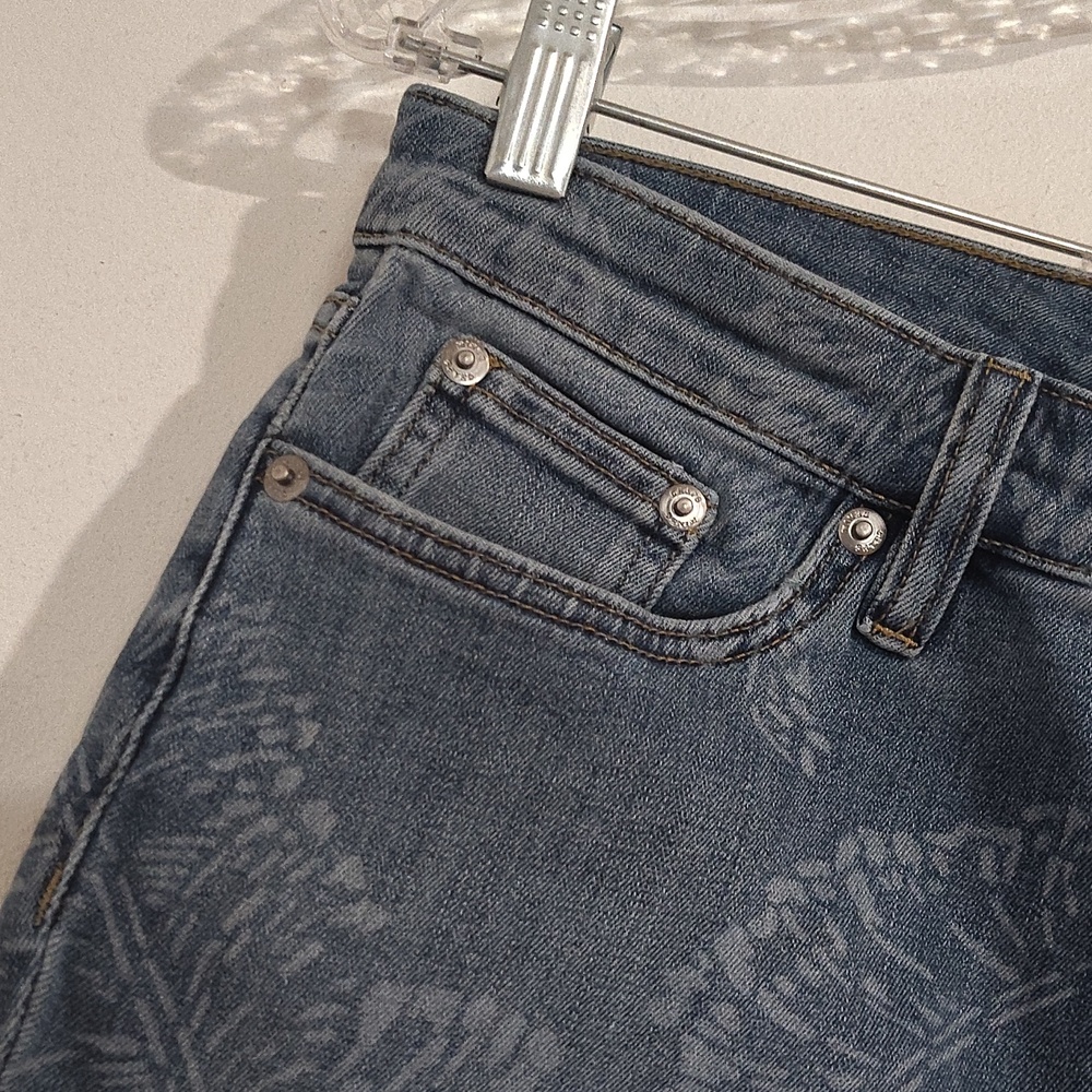 Chaps Blue Patterned Jeans - image 3